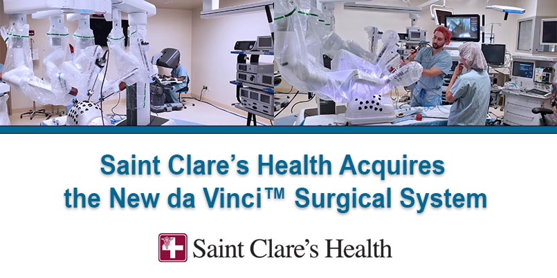 Saint Clare’s Health Acquires the New da Vinci™ Surgical System