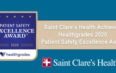 Saint Clare’s Health Achieves Healthgrades 2020 Patient Safety Excellence Award