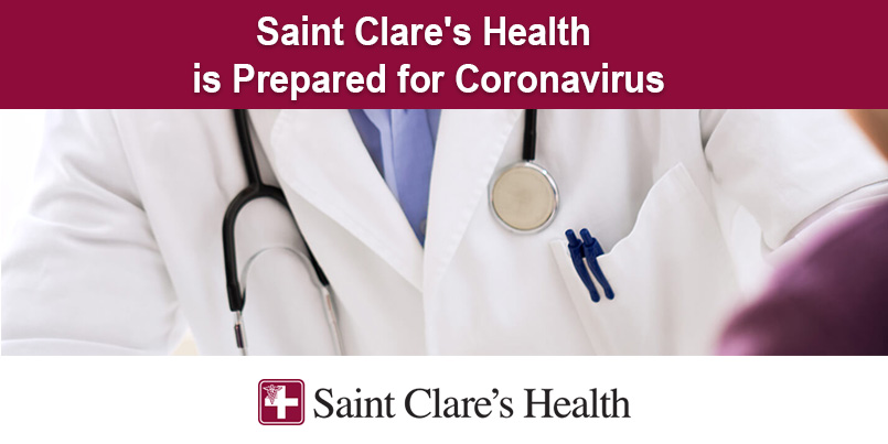 Saint Clare’s Health is Prepared for Coronavirus